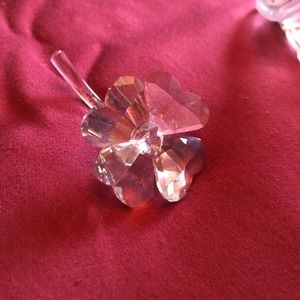 Swavroski Silver crystal four leaf clover